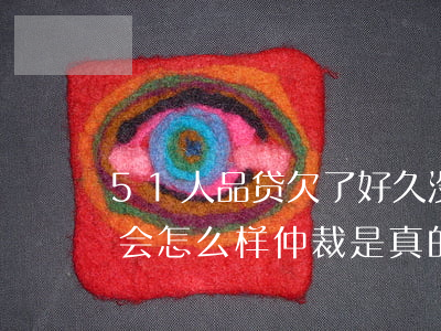 51人品贷欠了好久没起诉(51人品贷不还会怎么样仲裁是真的吗)