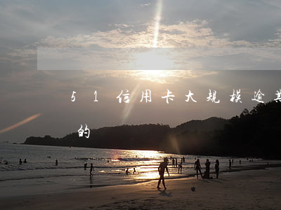 51信用卡大规模逾期(51逾期有没有不还的)