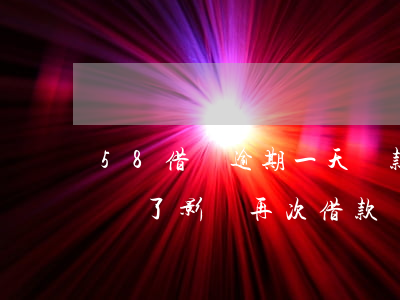 58借錢逾期一天還款了(58好借逾期一天還了 影響再次借款嗎)