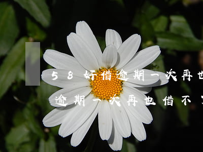 58好借逾期一次再也借不了了嗎(58好借逾期一次再也借不了了嗎怎么回事)
