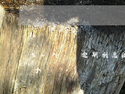5w判決書逾期利息(法院判決逾期利息是多少)