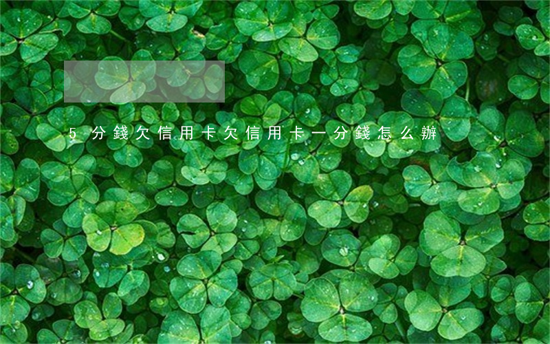 5分錢欠信用卡 欠信用卡一分錢怎么辦