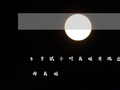 5岁孩子对离婚有概念吗(五岁了怎么解释父母离婚)