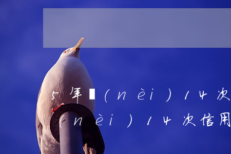 5年內(nèi)14次信用卡逾期(5年內(nèi)14次信用卡逾期)