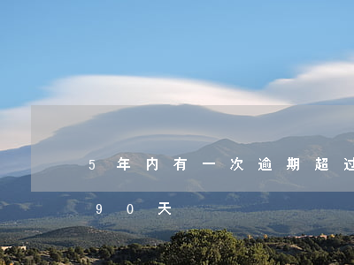 5年内有一次逾期超过90天（有过一次逾期90天）