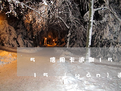 5張信用卡逾期15萬(wàn)五(信用卡15萬(wàn)逾期一年多少息)