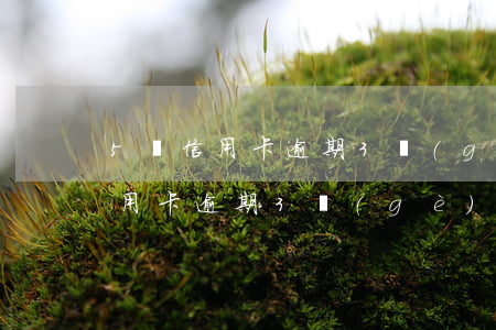 5張信用卡逾期3個(gè)月了怎么辦（信用卡逾期3個(gè)月了開個(gè)房就）
