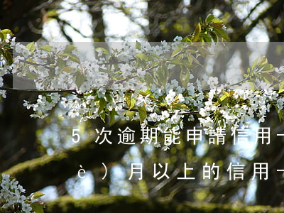 5次逾期能申請信用卡嗎 逾期超過6個(gè)月以上的信用卡,該如何處理?