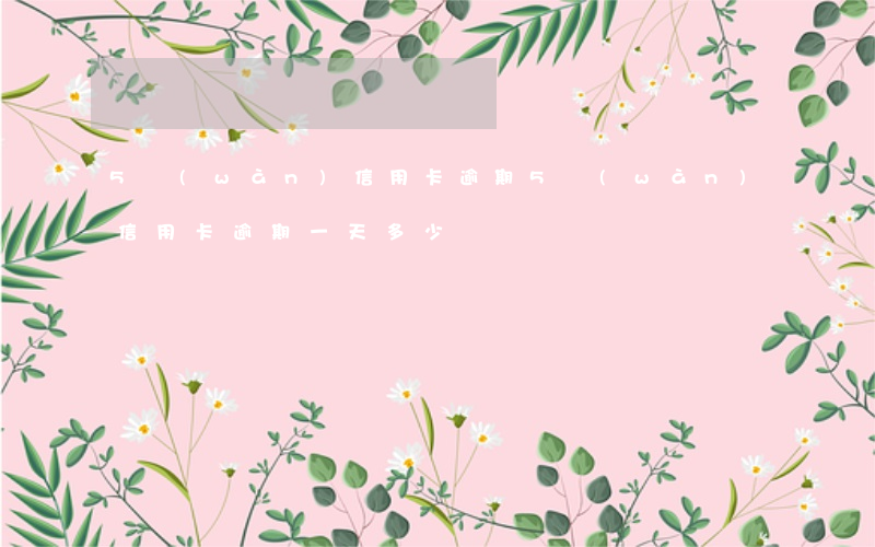 5萬(wàn)信用卡逾期(5萬(wàn)信用卡逾期一天多少錢)