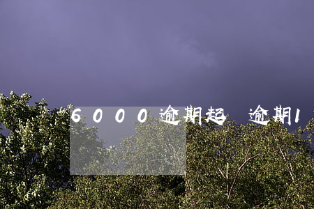 6000逾期起訴(逾期14000會起訴嗎)
