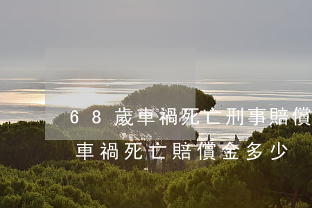 68歲車禍死亡刑事賠償多少錢(76歲老人車禍死亡,賠償金多少)