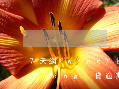 7天網(wǎng)貸逾期無力償還(7天網(wǎng)貸逾期無力償還會(huì)該如何樣)