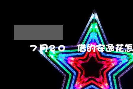 7月20號借的安逸花怎么還款-