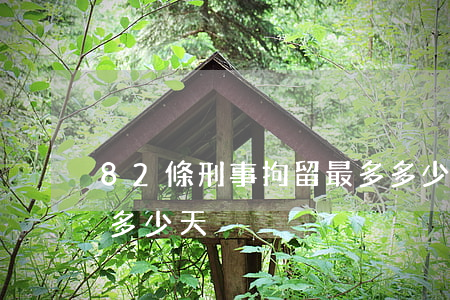 82條刑事拘留最多多少天(刑法82條拘留多少天)