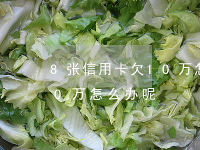 8张信用卡欠10万怎么办(8张信用卡欠10万怎么办呢)