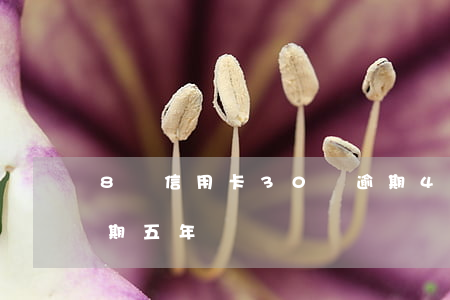8張信用卡30萬逾期4年(三十萬信用卡逾期五年)