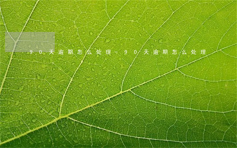 90天逾期怎么处理-90天逾期怎么处理