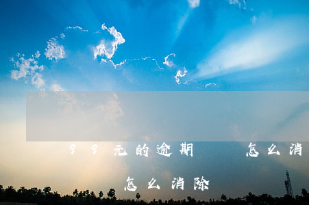 99元的逾期記錄怎么消除?。?9元的逾期記錄怎么消除）