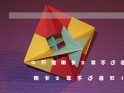 9万信用卡2年不还会欠16万吗-9万信用卡2年不还会欠16万吗怎么办