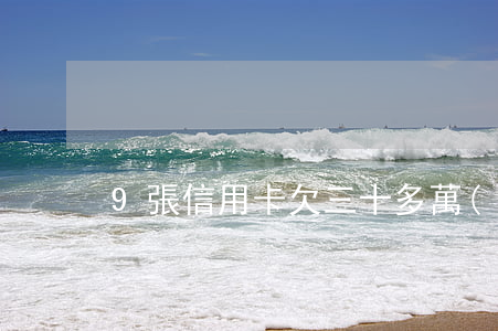 9張信用卡欠三十多萬(wàn)