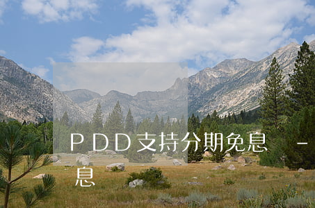 PDD支持分期免息嗎-pdd可以分期免息嗎