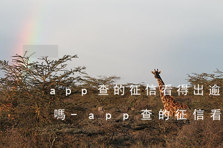 app查的征信看得出逾期次數(shù)嗎-app查的征信看得出逾期次數(shù)嗎