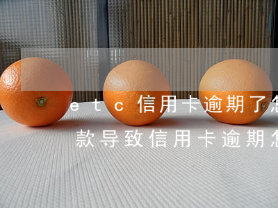 etc信用卡逾期了怎么办(因为etc卡欠款导致信用卡逾期怎么办)