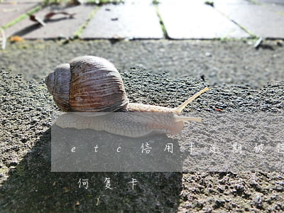 etc信用卡逾期被停(etc逾期被停卡如何复卡)
