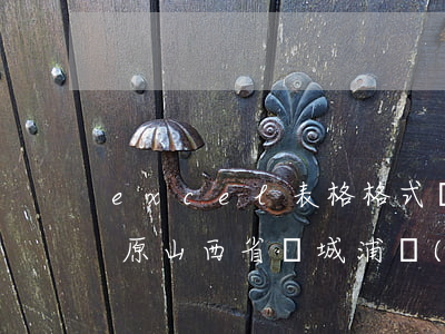 excel表格格式錯(cuò)誤如何還原（山西省晉城浦發(fā)信用卡逾期名單）