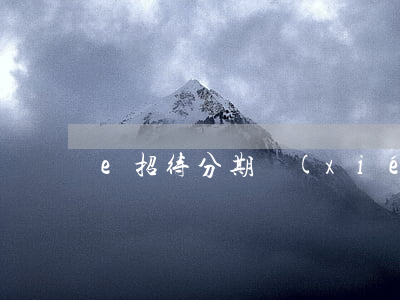 e招待分期協(xié)商停息掛賬