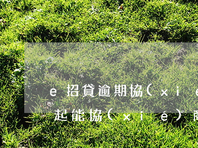 e招貸逾期協(xié)商還款(e招貸還不起能協(xié)商分期嗎)