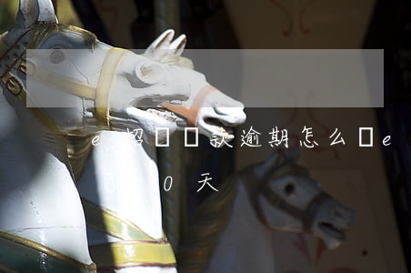 e招貸還款逾期怎么辦(e招貸忘記了還逾期了10天)