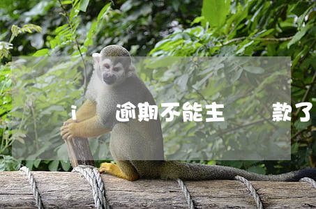 i貸逾期不能主動還款了(貸款逾期還款)