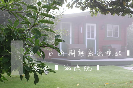 p2p逾期能去法院起訴嗎(網貸逾期被訴訟要到當地法院嗎)