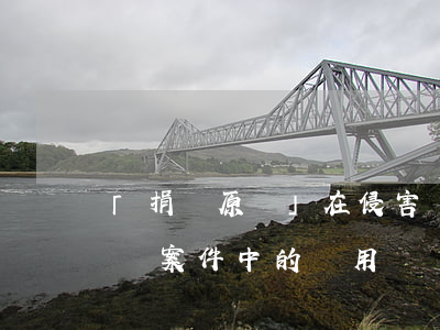 「捐獻原則」在侵害專利權(quán)糾紛案件中的適用