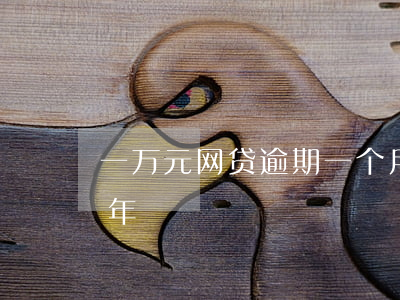 一万元网贷逾期一个月(网贷一千五逾期了两年)