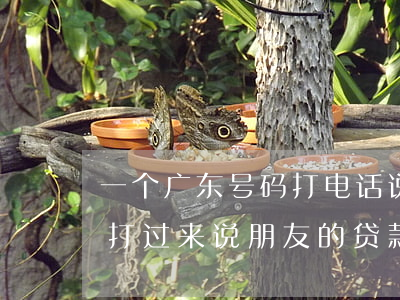 一个广东号码打电话说朋友逾期-广东电话打过来说朋友的贷款逾期了