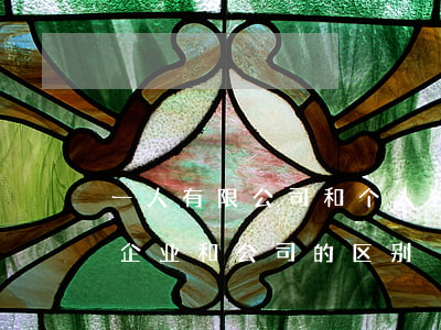 一人有限公司和个人独资企业区别(个人独资企业和公司的区别)