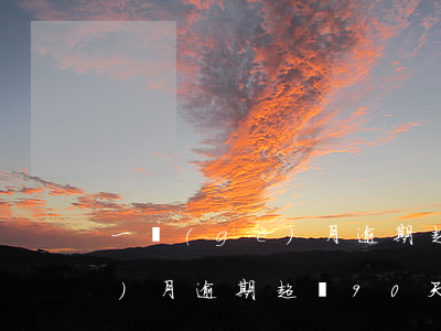一個(gè)月逾期超過90天(一個(gè)月逾期超過90天什么意思)