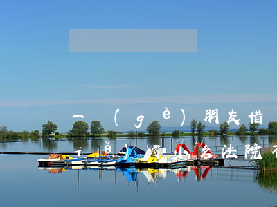 一個(gè)朋友借錢(qián)寫(xiě)了小名法院不立案