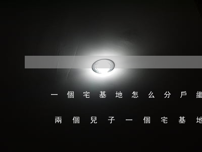 一個宅基地怎么分戶繼承(農(nóng)村兩個兒子一個宅基地怎么分戶)