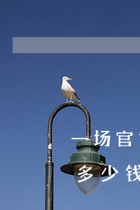 一场官司律师费多少(打一场民事官司律师费多少钱)