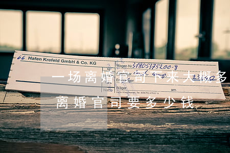 一场离婚官司下来大概多少钱(请一个律师打离婚官司要多少钱)
