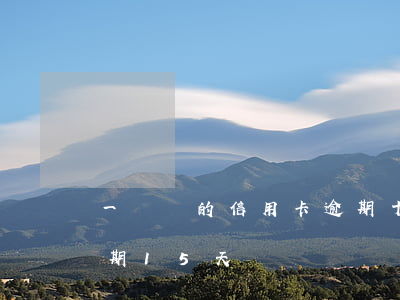 一塊錢的信用卡逾期十二年(信用卡20元逾期15天)