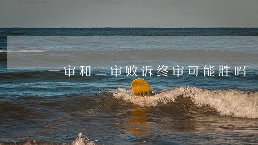 一审和二审败诉终审可能胜吗