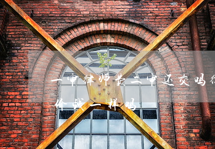 一审律师费二审还交吗(律师费一审和二审的价钱一样吗)