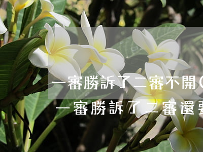一審勝訴了二審不開(kāi)庭勝訴大嗎(一審勝訴了 二審還要開(kāi)庭嗎)