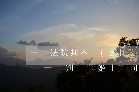一審法院判不準(zhǔn)離婚可以上訴嗎(一審判決離婚上訴可以要求不離嗎)