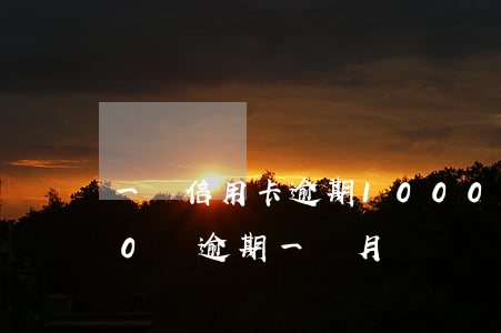 一張信用卡逾期10000-信用卡1000塊逾期一個月