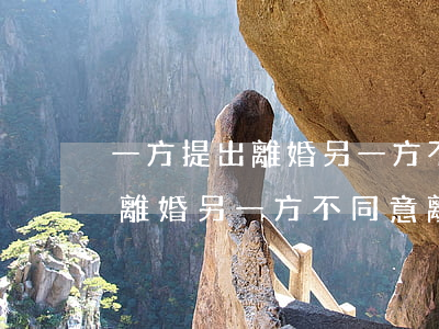 一方提出離婚另一方不同意怎么辦(一方提出離婚另一方不同意離婚怎樣辦的)